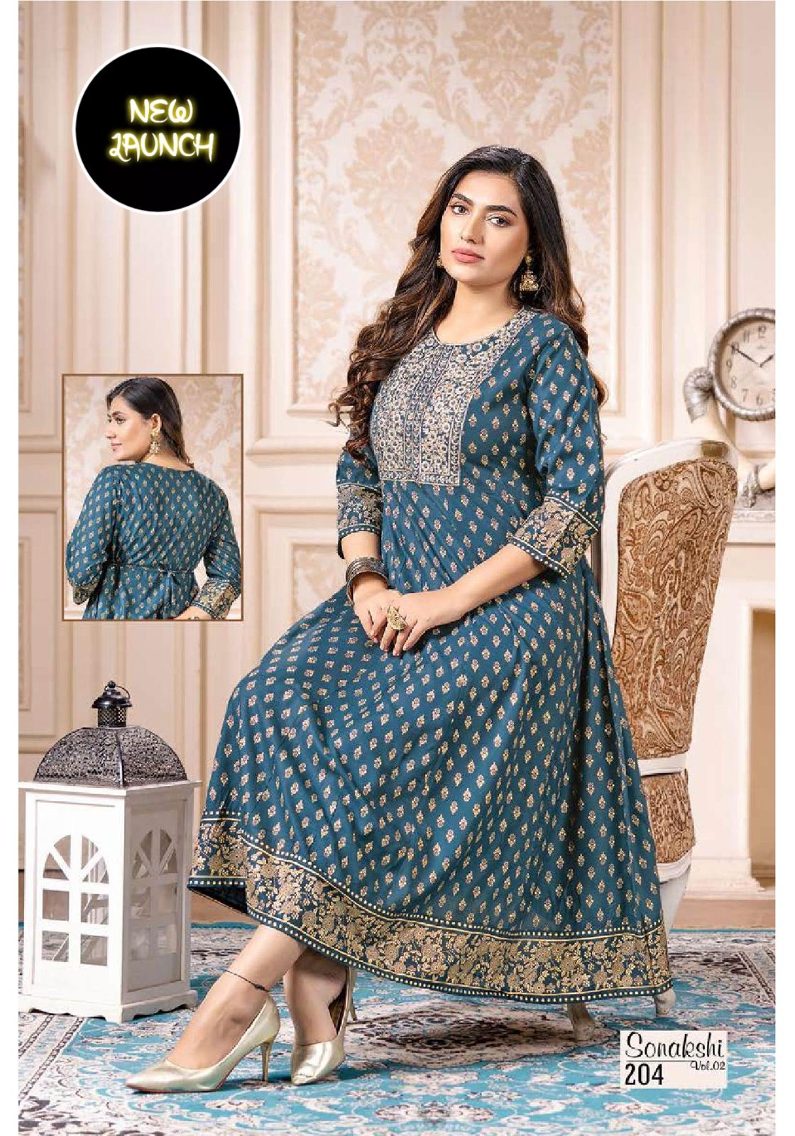 Beauty Sonakshi 2 Rayon Printed Ethnic Wear Anarakli Kurti Collection